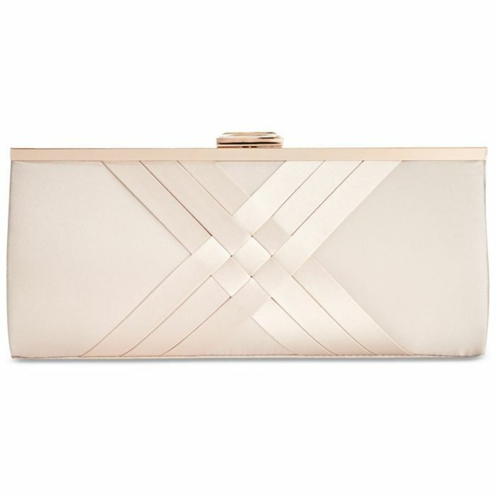 *INC International Concepts Kelsie Small Clutch ChampagneGold
